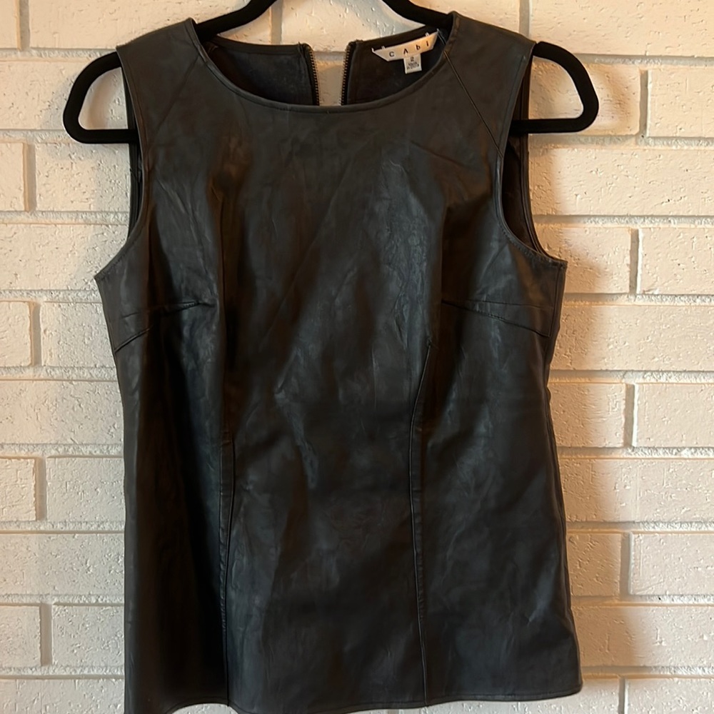 CABI faux leather shell